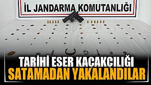 Tarihi eserleri satmaya çalışırken yakalandı 