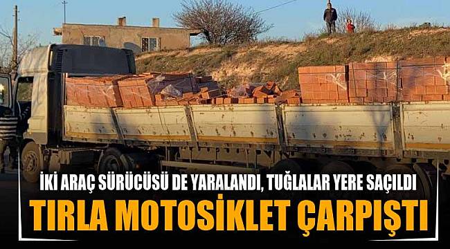 TIRLA MOTOSİKLET ÇARPIŞTI: 2 YARALI