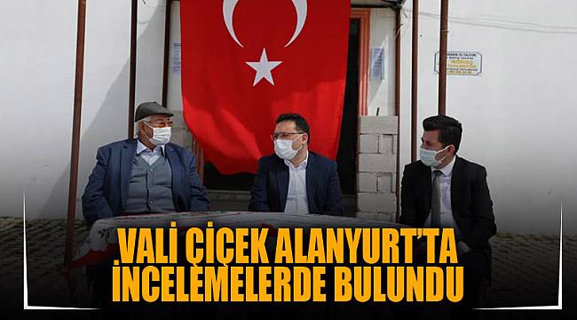 Vali Çiçek Alanyurt’ta incelemelerde bulundu