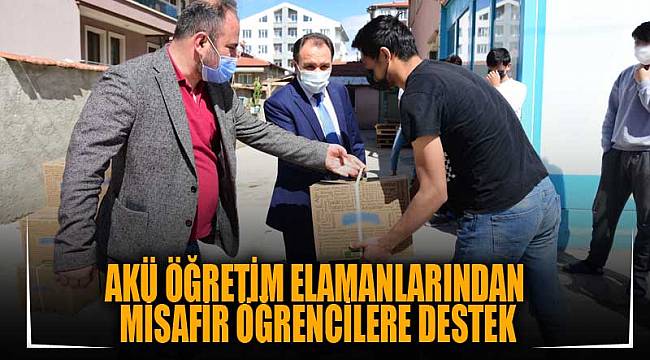 AKÜ öğretim elamanlarından misafir öğrencilere destek