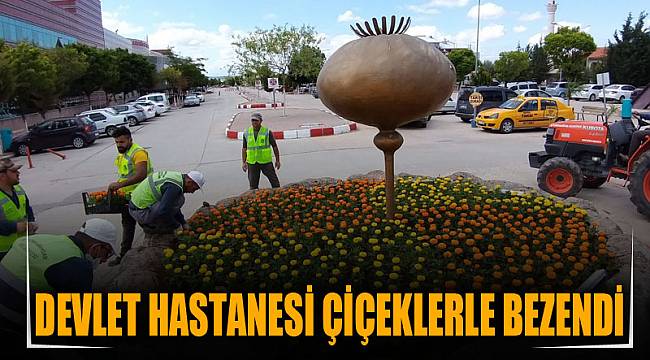Devlet Hastanesi çiçeklerle bezendi