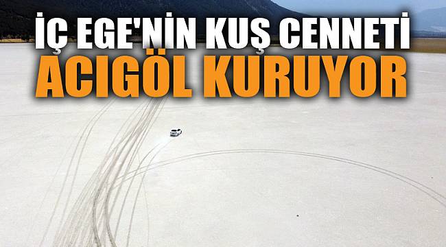 İç Ege'nin kuş cenneti Acıgöl'de sular çekilmeye devam ediyor