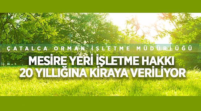 Mesire alanı kiraya verilecek