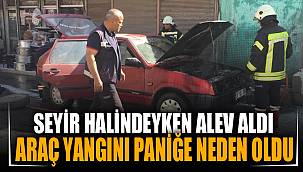 Seyir halindeki LPG’li araç bir anda alev aldı
