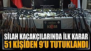 Silah kaçakçılarına yönelik operasyonda 9 tutuklama 