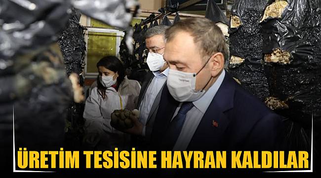 ÜRETİM TESİSİNE HAYRAN KALDILAR