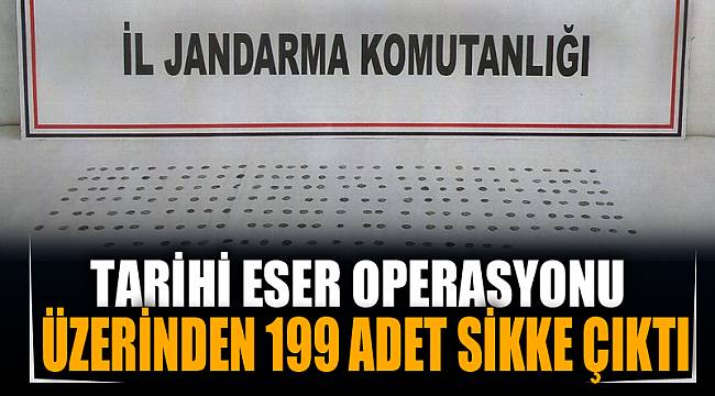 Üzerinde 199 tarihi sikke ile yakalandı