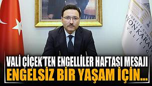 Vali Çiçek: “Engelli insanlarımızı toplumun ayrılmaz bir parçası haline getirmeliyiz”
