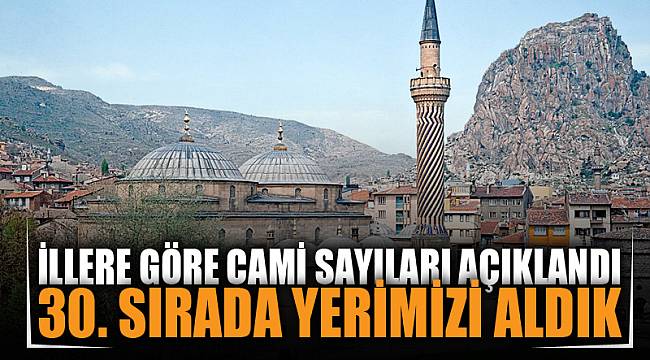 Cami sayısında 30. sıradayız