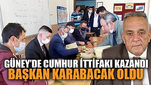 Güney'de Başkan Karabacak oldu. İşte oranlar...