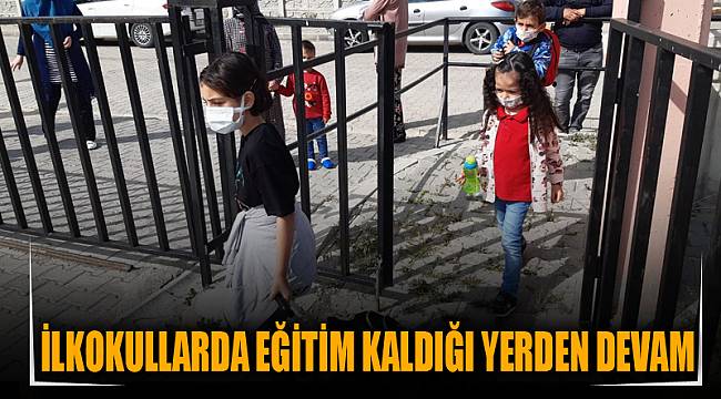 İLKOKULLARDA EĞİTİM KALDIĞI YERDEN DEVAM