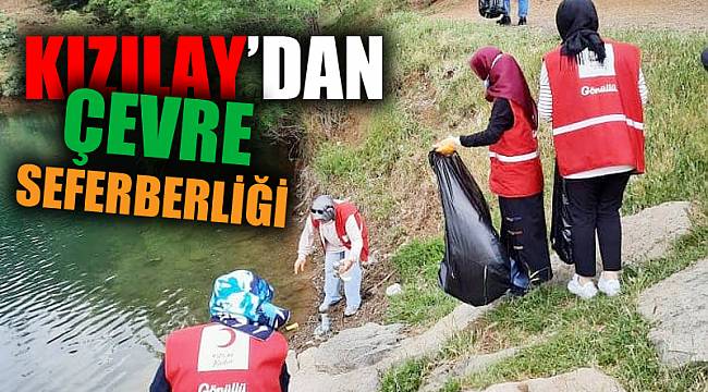 Kızılay gönüllüleri çevreye sahip çıktı