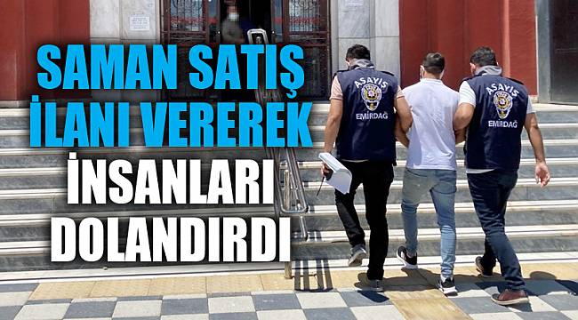 Saman satış ilanı vererek dolandırıcılık yapan şahıs tutuklandı