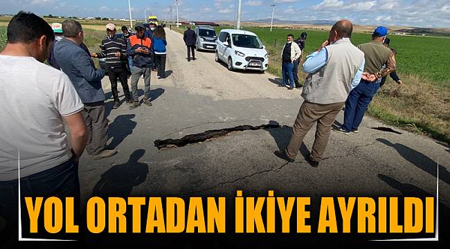 YOL ORTADAN İKİYE AYRILDI