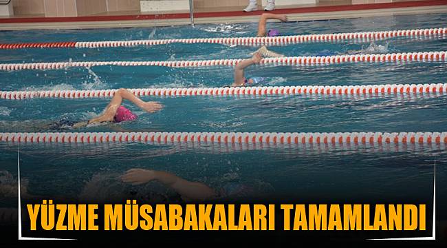 Yüzme müsabakaları tamamlandı