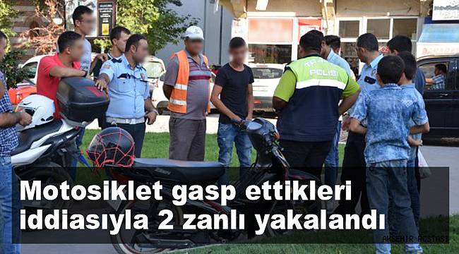 Afyonkarahisar'da motosiklet gasp ettikleri iddiasıyla 2 zanlı yakalandı