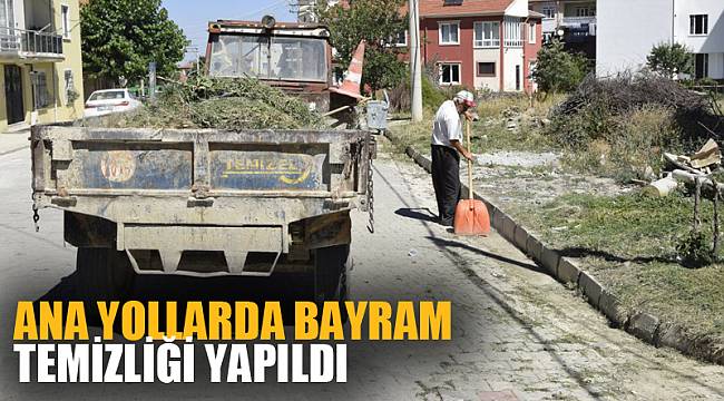 Ana yollarda bayram temizliği yapıldı
