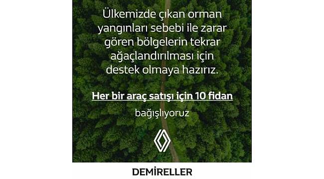DEMİRELLER OTOMOTİV'DEN YILSONUNA KADAR HER BİR ARAÇ SATIŞINA 10 FİDAN