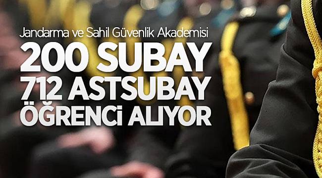 Jandarma ve Sahil Güvenlik öğrenci alıyor