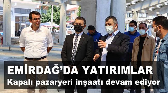 Kapalı pazaryeri inşaatı devam ediyor