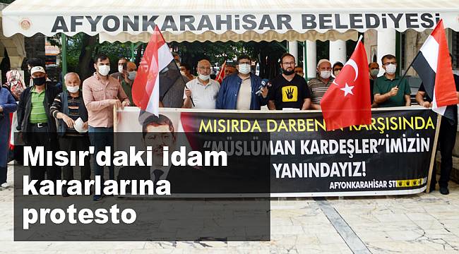 Mısır'daki idam kararları Afyonkarahisar'da protesto edildi