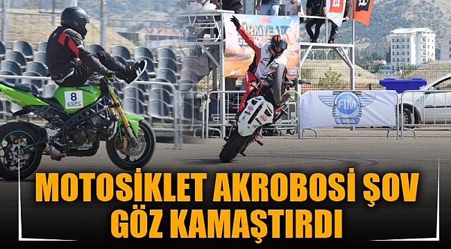 MOTOSİKLET AKROBOSİ ŞOV GÖZ KAMAŞTIRDI