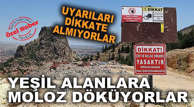 YEŞİL ALANLAR MOLOZ ÇÖPLÜĞÜNE DÖNDÜ