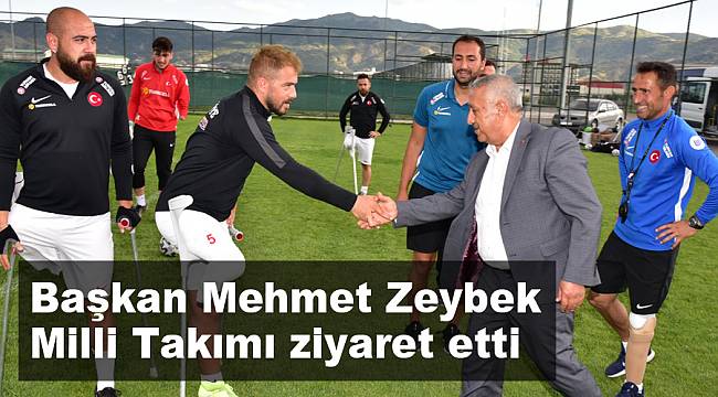 ZEYBEK, MİLLİ TAKIMI ZİYARET ETTİ