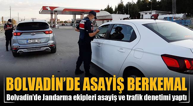 Bolvadin’de jandarmadan asayiş ve trafik denetimi