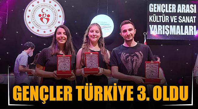 Gençlerimiz Türkiye 3. oldu