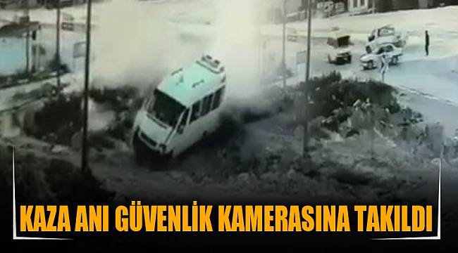 KAZA ANI GÜVENLİK KAMERASINA TAKILDI