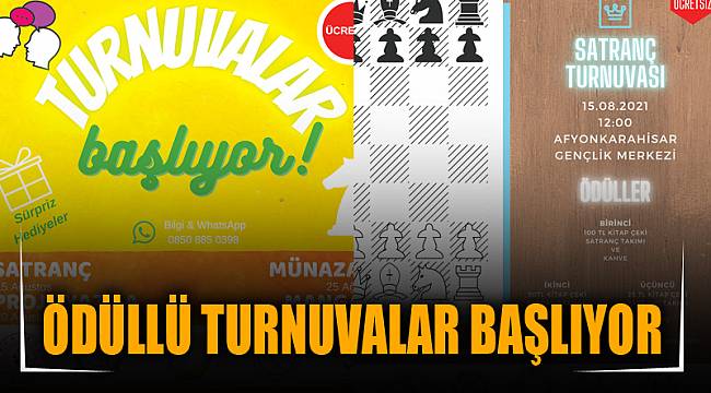 ÖDÜLLÜ TURNUVALAR BAŞLIYOR