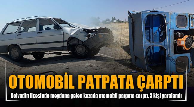 OTOMOBİL PATPATA ÇARPTI