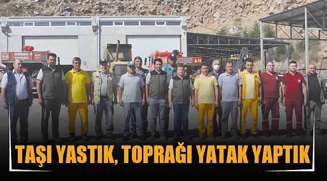 TAŞI YASTIK, TOPRAĞI YATAK YAPTIK