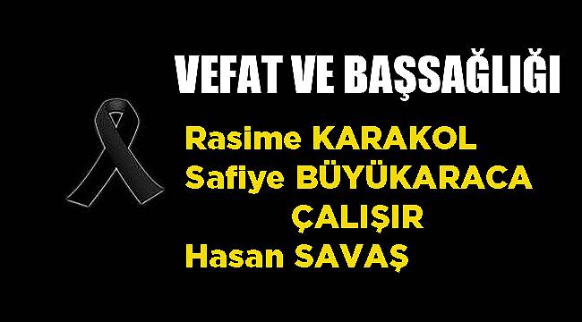 VEFAT & BAŞSAĞLIĞI