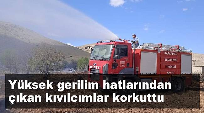 Yüksek gerilim hatlarından çıkan kıvılcımlar korkuttu