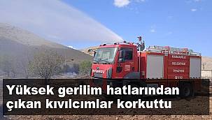 Yüksek gerilim hatlarından çıkan kıvılcımlar korkuttu