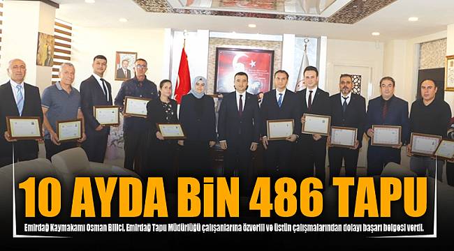 10 AYDA BİN 486 TAPU