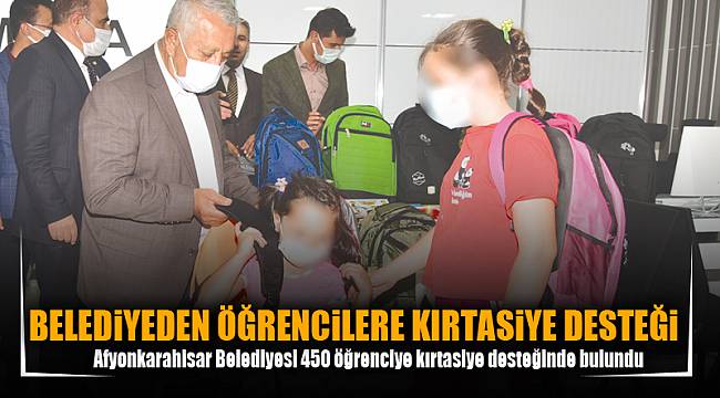 BELEDİYEDEN ÖĞRENCİLERE KIRTASİYE DESTEĞİ