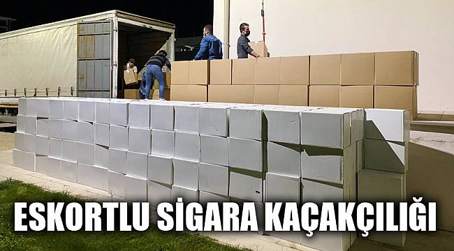 Eskortlu sigara kaçakçılığına polis geçit vermedi