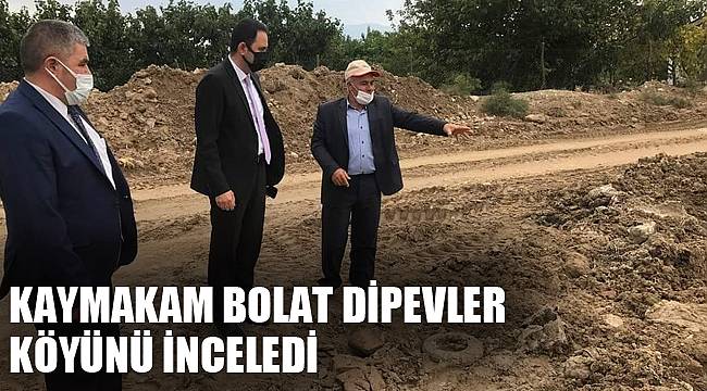 Kaymakam Bolat Dipevler köyünü inceledi