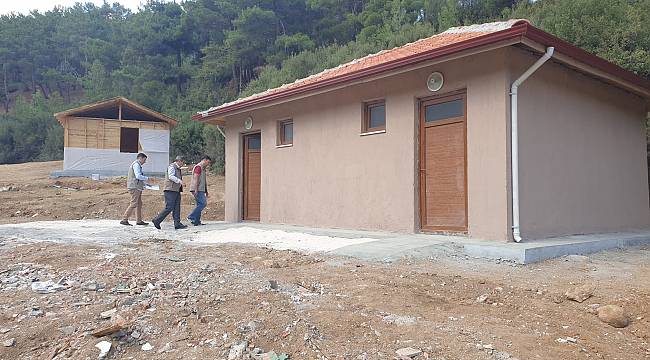 Pınarlı Tabiat Parkı'nı gerçekleştirilen tesis inşaatı devam ediyor