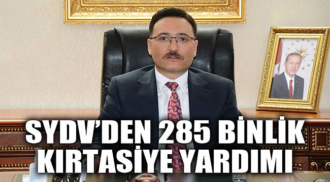 SYDV’den 285 bin liralık kırtasiye yardımı