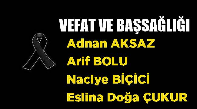 VEFAT & BAŞSAĞLIĞI
