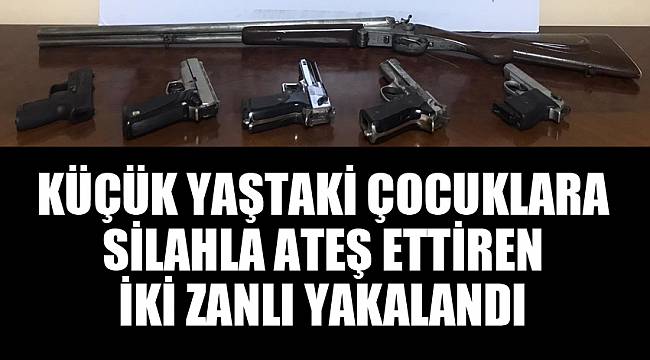 Çocuklara silahlarla ateş ettirdiler