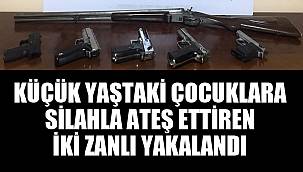 Çocuklara silahlarla ateş ettirdiler