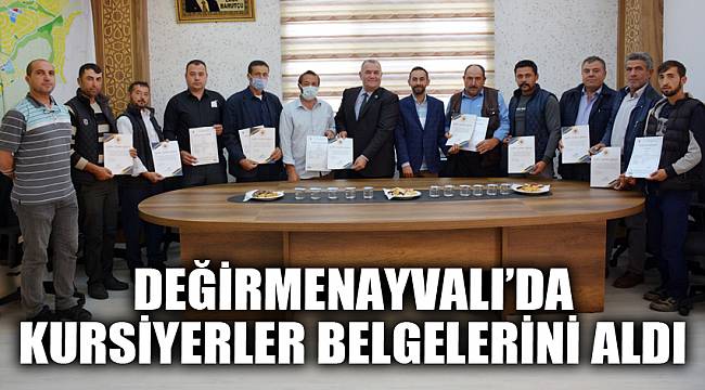 Değirmenayvalı’da kursiyerler belgelerini aldı