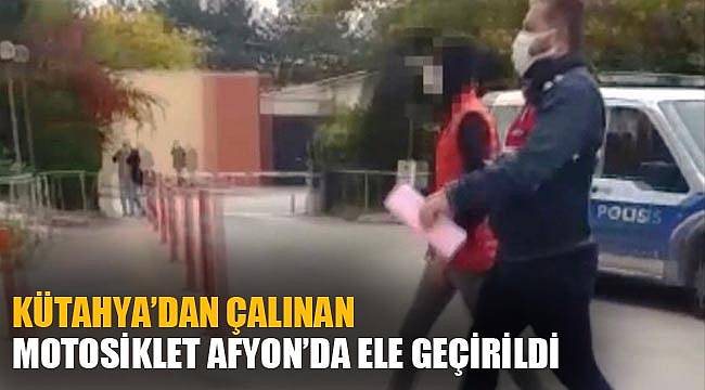 KÜTAHYA’DAN ÇALINAN MOTOSİKLET AFYON’DA ELE GEÇİRİLDİ