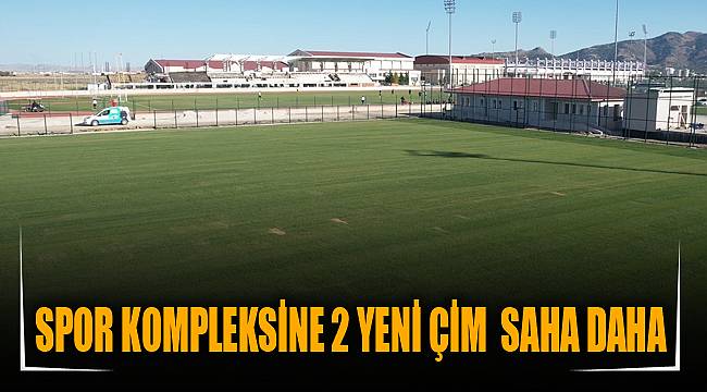 SPOR KOMPLEKSİNE 2 YENİ ÇİM SAHA DAHA