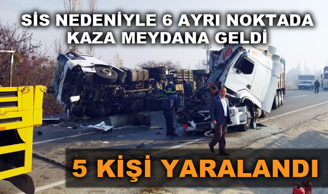 6 FARKLI NOKTADA TRAFİK KAZASI